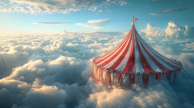 Above the skies, a circus