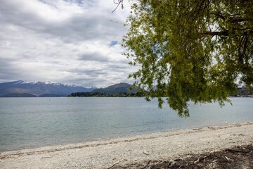 Beautiful landscape of a mountainous lake