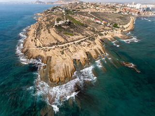 Obraz premium Foto panoramica de la zona del Cabo Huertas en Playa San Juan