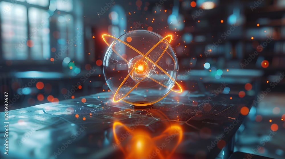 Poster atom, the smallest constituent unit of ordinary matter that has the properties of a chemical element