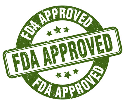 fda approved stamp. fda approved label. round grunge sign