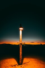 Sunset with sea at town