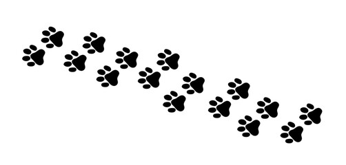 WebThere are many traces of silhouettes of black paws of a wild animal - a cat. Vector illustration