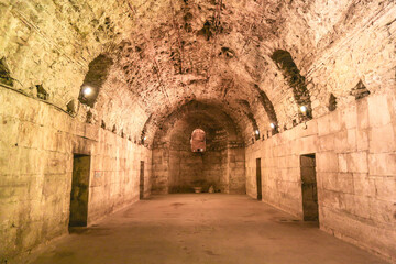 The lower floor of the great roman emperor Diocletian`s Palace in Split, Croatia, listed by UNESCO