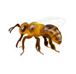 Realistic illustration of a bee