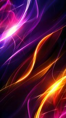 Naklejka premium purple and yellow lines dancing