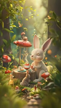 Bunny's Burrow Bash: A Tea Party Tale, Generative AI