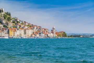 Fototapeta na wymiar City of Sibenik on Adriatic sea, Dalmatia, Croatia