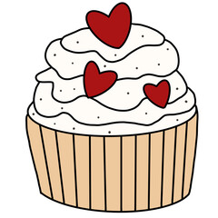 Mini heart cupcake