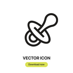 Pacifier icon vector. Linear-style sign for mobile concept and web design. Pacifier symbol illustration. Pixel vector graphics - Vector.	
