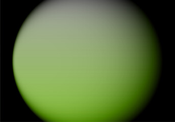 Esfera en verde y blanco degradado sobre fondo negro