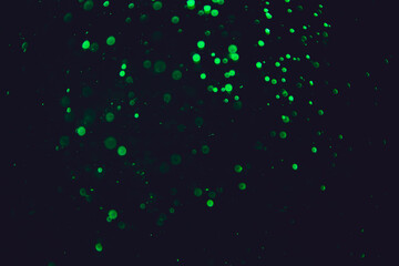 Vintage green bokeh created by neon lights