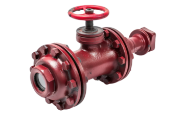 Gas pipeline valve
isolated on white background.