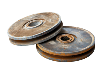 Round belt pulley
isolated on white background.