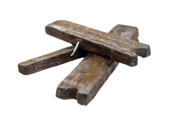 Mack shoots sticks
isolated on white background.