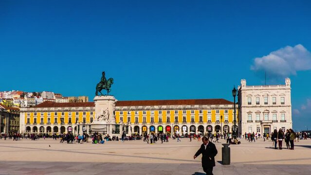 Praca do Comercio in city of Lisbon, Portugal