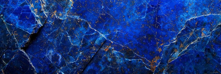 Lapis Lazuli Texture, Blue Stone Background, Lazure Gem Slice, Dark Blue Crystal Mineral Pattern - obrazy, fototapety, plakaty