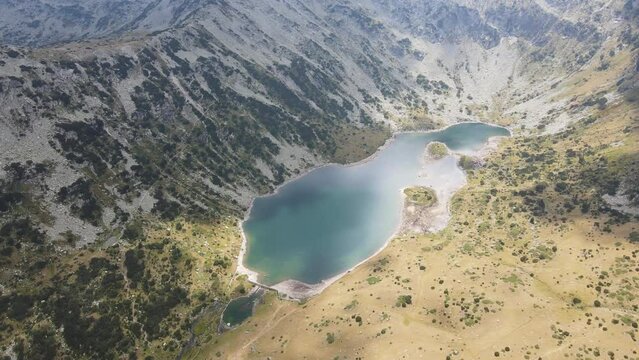Amazing Aerial view of Fish lakes, Rila mountain, Bulgaria