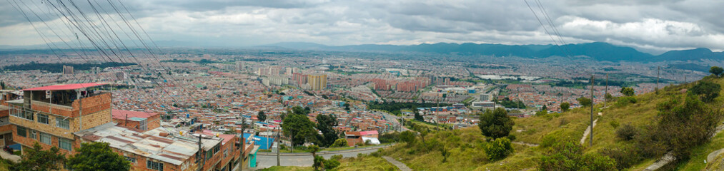 Fototapeta na wymiar Panoramic view of Bogotá; capital city of Colombia