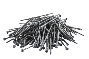 sharp iron nails
isolated on white background.