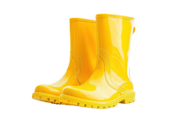 yellow boots
isolated on white background