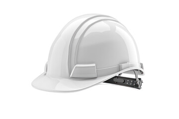 Fototapeta premium white safety helmet isolated on white background