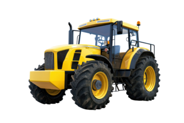 Yellow tractor
isolated on white background