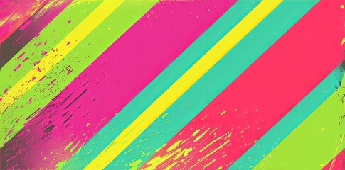 Infuse your designs with vibrant energy and bold contrasts using this 90s-inspired neon stripe pattern AI Image