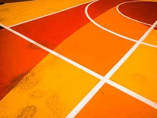 white lines on a microfootball sports field in Bogotá - Colombia