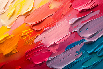 Multi-colored strokes of paint. Background image - 782008270