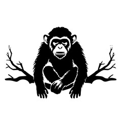 Monkey SVG, Monkey Cricut, Gorilla Svg, Monkey Clip Art, Monkey Png, Monkey Clipart, Gorilla Svg Bundle, Monkey Cut File, Monkey Silhouette, Safari Animals, Woodland Silhouette, African Animals, Line 