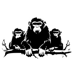 Monkey SVG, Monkey Cricut, Gorilla Svg, Monkey Clip Art, Monkey Png, Monkey Clipart, Gorilla Svg Bundle, Monkey Cut File, Monkey Silhouette, Safari Animals, Woodland Silhouette, African Animals, Line 