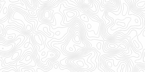 Vector geography landscape Topo contour map on white background, Topographic contour lines. Seamless pattern with lines Topographic map. Geographic mountain relief diagram line wave carve pattern.