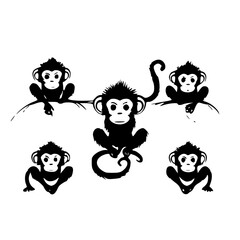 Monkey SVG, Monkey Cricut, Gorilla Svg, Monkey Clip Art, Monkey Png, Monkey Clipart, Gorilla Svg Bundle, Monkey Cut File, Monkey Silhouette, Safari Animals, Woodland Silhouette, African Animals, Line 