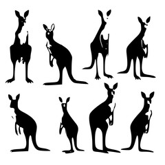 Kangaroo Mama & Baby SVG, Kangaroo SVG, Animals Svg, Kangaroo Dxf, Kangaroo Png, Kangaroo Clipart, Kangaroo Files, Kangaroo Eps, Kangaroo Silhouettes, Kangaroo Clipart, Wallaby Svg, Australia Svg, Kan