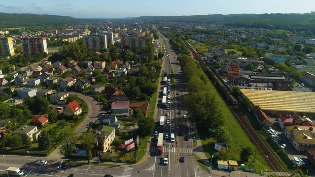 Panorama Street Wojska Polskiego Train Wejherowo Krajobraz Aerial View Poland