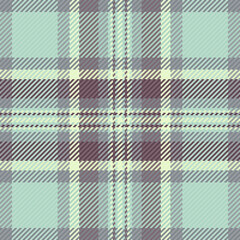 Graphical seamless check tartan, vertical vector textile fabric. Hippy texture background plaid pattern in light and pastel colors.