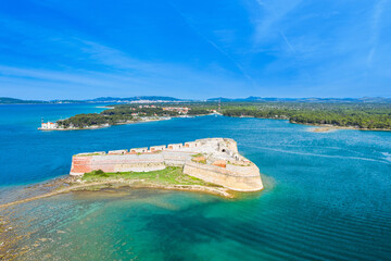 Saint Nicholas fortress in Sibenik bay entrance, Dalmatia, Croatia