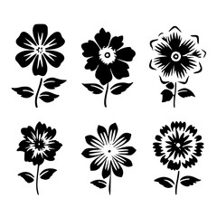 flower, floral, pattern, vector, set, nature, flowers, design, illustration, art, seamless, spring, summer, decoration, plant, ornament, collection, pink, icon, blossom, leaf, color, daisy, element, s