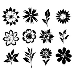 flower, floral, pattern, vector, set, nature, flowers, design, illustration, art, seamless, spring, summer, decoration, plant, ornament, collection, pink, icon, blossom, leaf, color, daisy, element, s