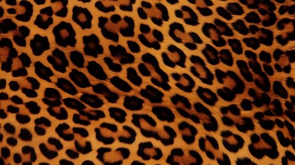 Fototapeta premium Close-up of a Leopard Print Pattern on a Fabric Textile