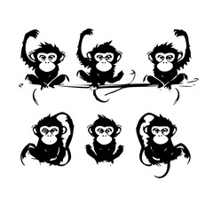 Monkey SVG, Monkey Cricut, Gorilla Svg, Monkey Clip Art, Monkey Png, Monkey Clipart, Gorilla Svg Bundle, Monkey Cut File, Monkey Silhouette, Safari Animals, Woodland Silhouette, African Animals, Line 