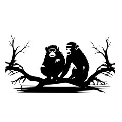 Monkey SVG, Monkey Cricut, Gorilla Svg, Monkey Clip Art, Monkey Png, Monkey Clipart, Gorilla Svg Bundle, Monkey Cut File, Monkey Silhouette, Safari Animals, Woodland Silhouette, African Animals, Line 