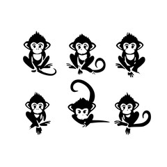 Monkey SVG, Monkey Cricut, Gorilla Svg, Monkey Clip Art, Monkey Png, Monkey Clipart, Gorilla Svg Bundle, Monkey Cut File, Monkey Silhouette, Safari Animals, Woodland Silhouette, African Animals, Line 