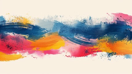 Abstract Borders: A vector illustration of a border composed of abstract brush strokes