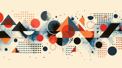 Abstract Borders: A vector illustration of a border composed of geometric shapes like triangles