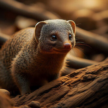 meerkat on the lookout. meerkat on guard. Common This image shows a wild common dwarf mongoose. dwarf mongoose. Galidiinae. Ethiopian dwarf mongoose.  Helogale parvula. Mungos mungo. Galidiinae. 