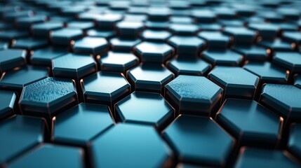 Fototapeta premium Geometric Patterns: A 3D vector illustration of a geometric pattern of hexagons and pentagons