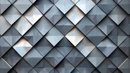 Geometric Textures: A 3D vector illustration of a diamond pattern in a seamless texture