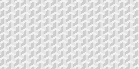 Vector minimal white cube geometric seamless background. Seamless blockchain technology pattern. Vector illustration pattern with blocks. Abstract geometric design print of cubes pattern.